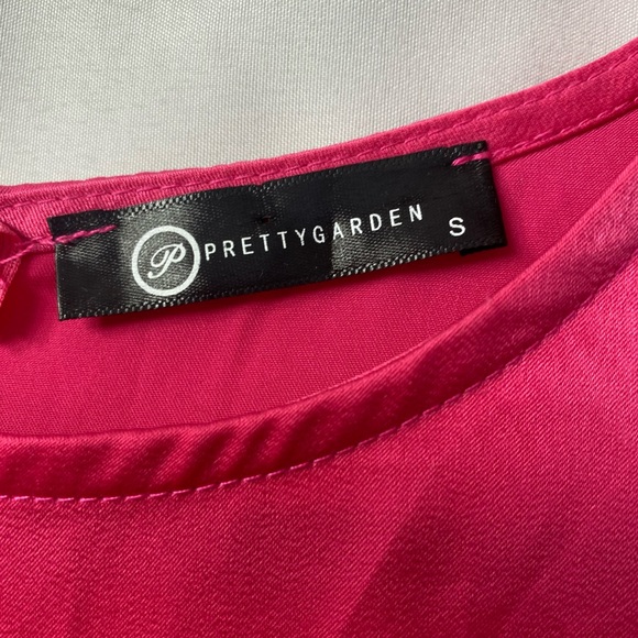 ✨Glinda🪄Satin Pink Wrap Dress - Picture 7 of 11